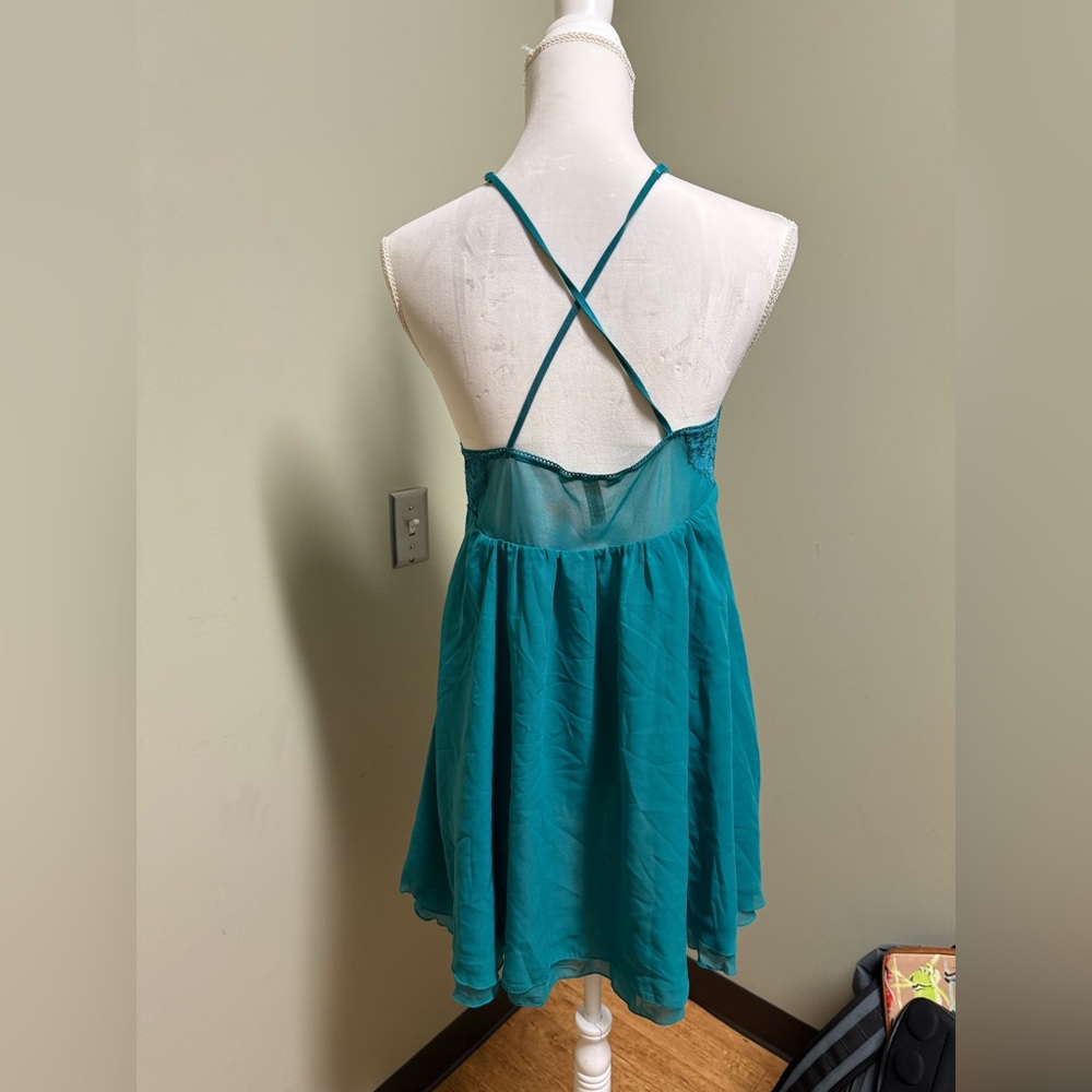 Soma Turquoise Mesh Intimates - Picture 3 of 4